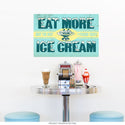Eat More Ice Cream Parlor Wall Decal
