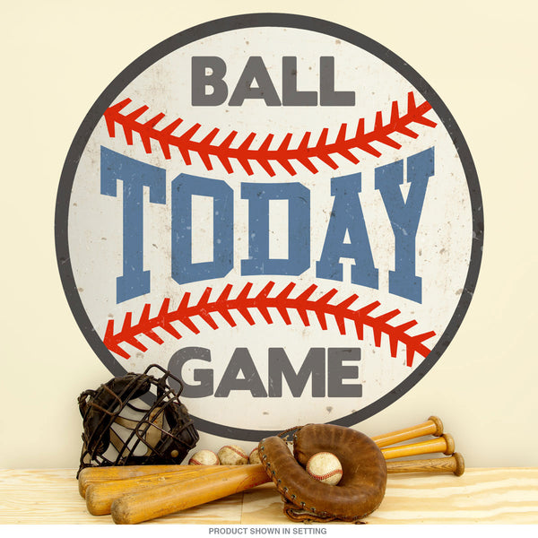Ball Game Today Baseball Wall Decal