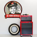 Gas Station At Your Service Wall Decal