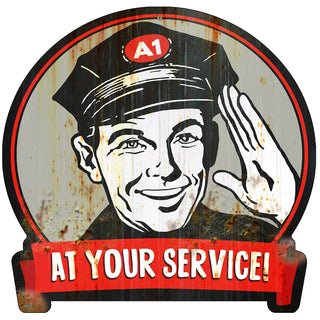 Gas Station At Your Service Wall Decal
