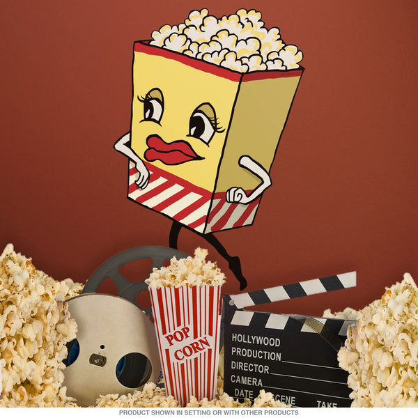 Popcorn Dancing Movie Snack Wall Decal