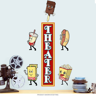 Theater Marquee Snacks Wall Decal Set