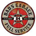 Dads Garage Distressed Vinyl Sticker