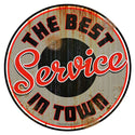 Best Service In Town Distressed Vinyl Sticker