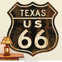 Route 66 Texas Distressed Wall Decal