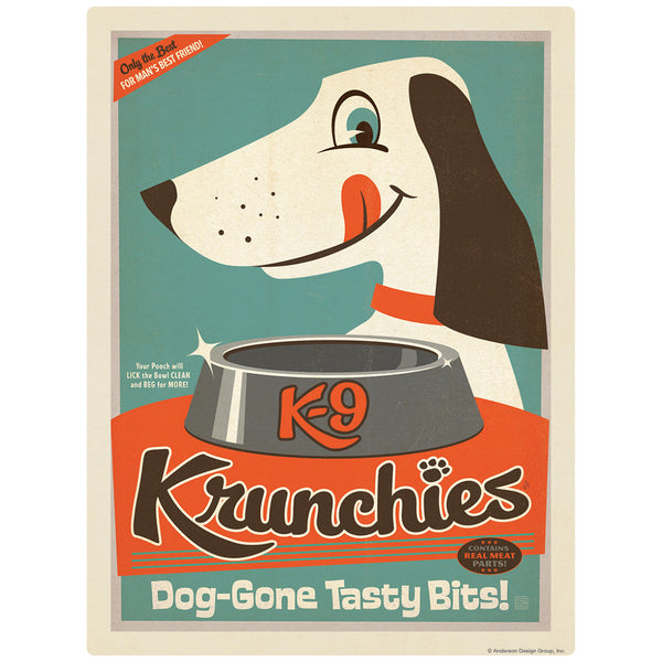 K9 Krunchies Dog Food Ad Decal