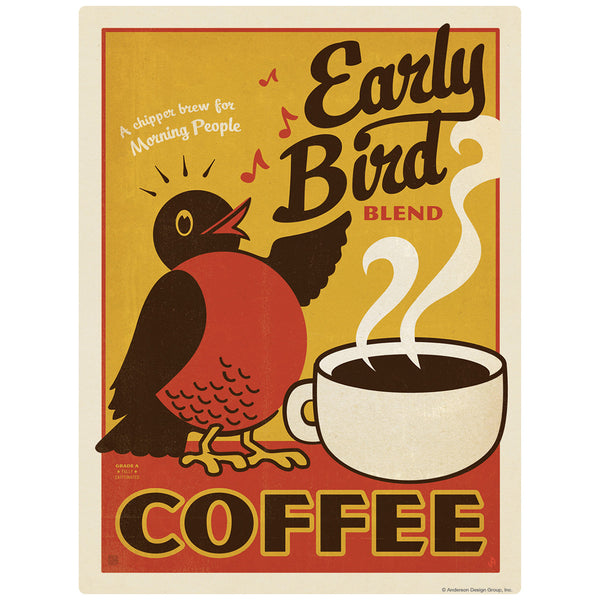 Early Bird Coffee Decal