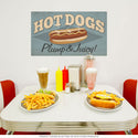 Hot Dogs Plump Diner Food Wall Decal