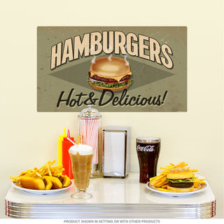 Hamburgers Delicious Diner Food Wall Decal