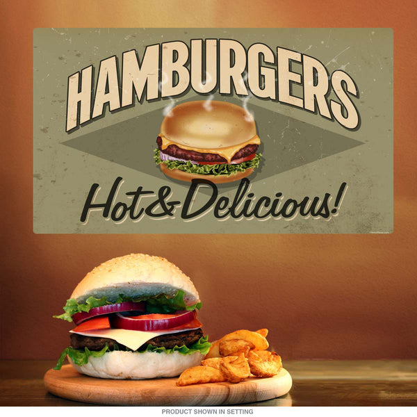 Hamburgers Delicious Diner Food Wall Decal