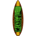 Tiki Statue Surfboard Cut Out Wall Decal