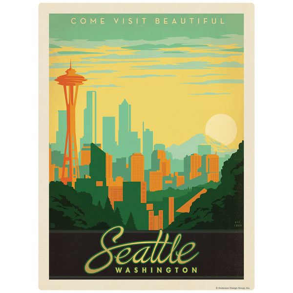Seattle Washington Skyline Decal