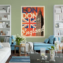 London England Flag Big Ben Decal