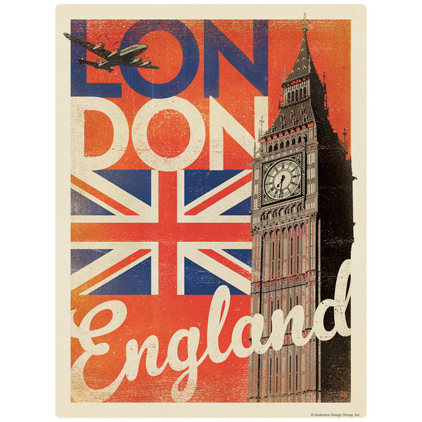 London England Flag Big Ben Decal