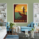 Venice Italy Canal Gondolier Decal