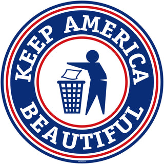 Keep America Beautiful Trash Wall Decal