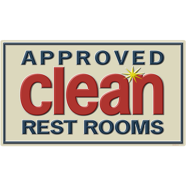 Rest Rooms Approved Clean Wall Decal