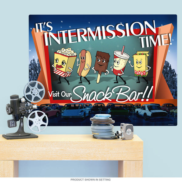 Intermission Time Snack Bar Wall Decal