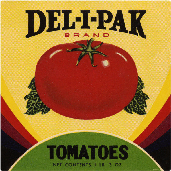 Del-I-Pak Tomatoes Label Wall Decal
