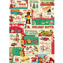 Vintage Toys Christmas Crafting Mod Podge Gift Wrap Sheet