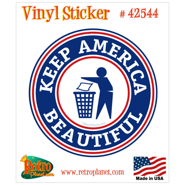 Keep America Beautiful Trash Vinyl Sticker