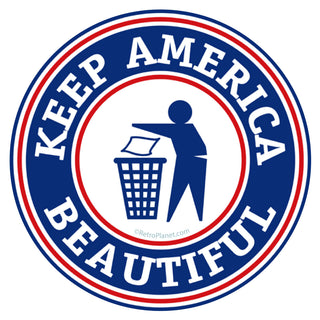 Keep America Beautiful Trash Vinyl Sticker