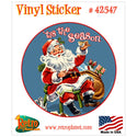 Tis The Season Santa Christmas Vinyl Sticker
