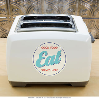 Eat Good Food Served Here Vinyl Sticker Cream