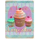 I Love Cupcakes Bakery Vinyl Sticker