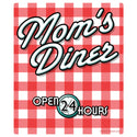 Moms Diner 24 Hours Gingham Vinyl Sticker
