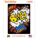 Wham Bang Pow Comic Fight Black Vinyl Sticker