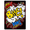 Wham Bang Pow Comic Fight Black Vinyl Sticker