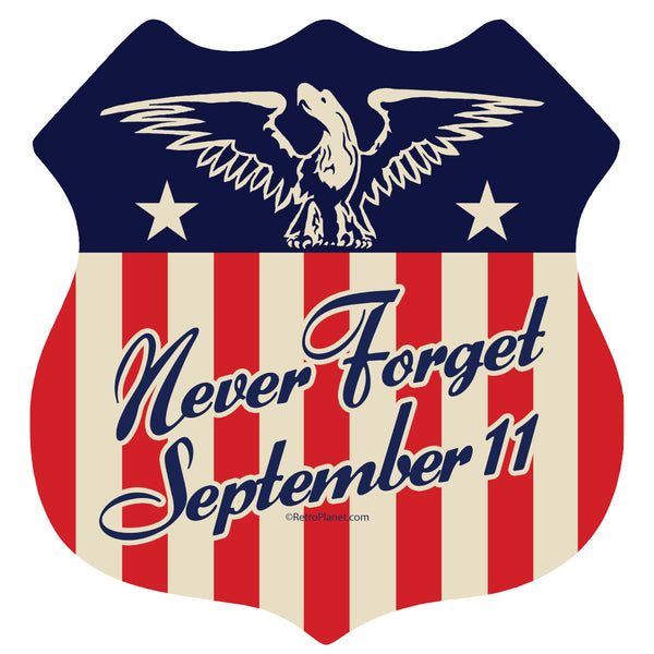 Never Forget September 11th Vinyl Sticker