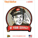Gas At Your Service Distressed Vinyl Sticker