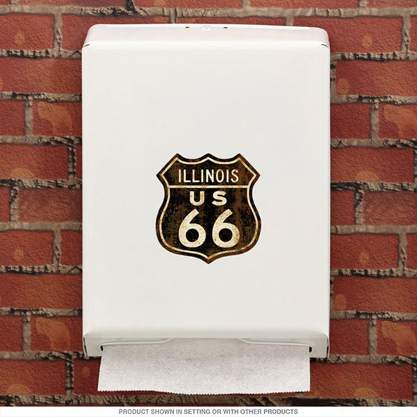 Route 66 Illinois Distressed Vinyl Sticker