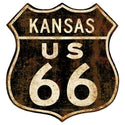 Route 66 Kansas Distressed Vinyl Sticker