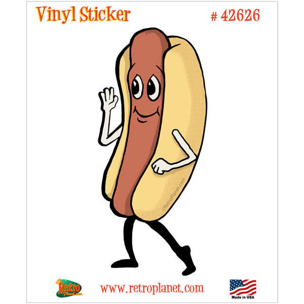 Hot Dog Dancing Snack Vinyl Sticker