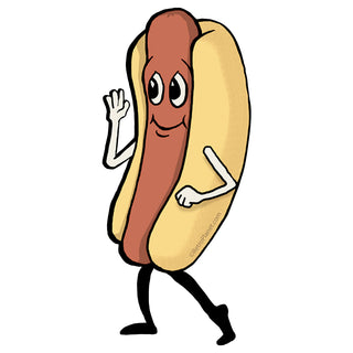 Hot Dog Dancing Snack Vinyl Sticker