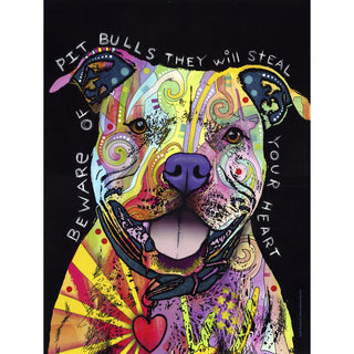 Beware Rainbow Pit Bull Dog Dean Russo Wall Decal
