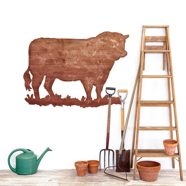 Bull Farm Animal Wall Decal Brown
