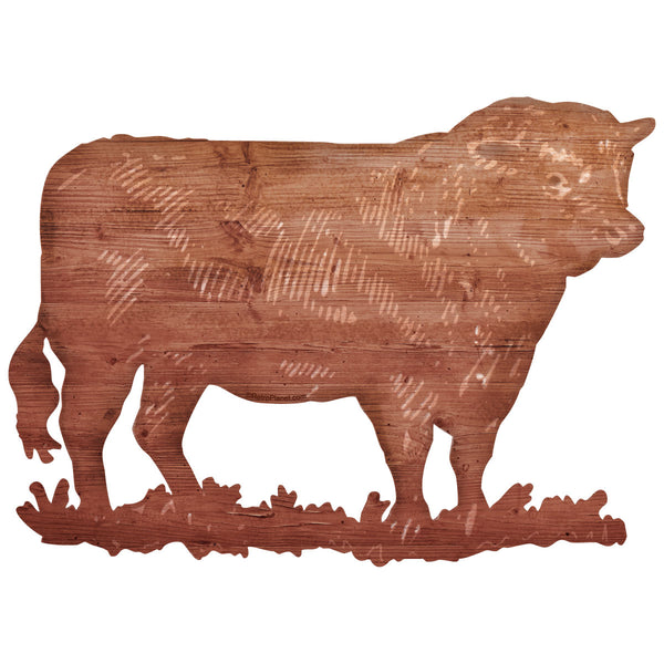 Bull Farm Animal Wall Decal Brown