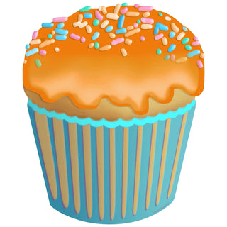 Vanilla Cupcake Wall Decal Orange