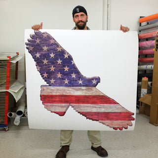 American Flag Eagle Cutout Wall Decal