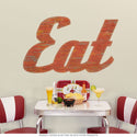 Eat Word Wall Decal Wood-Look