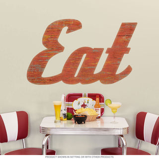 Eat Word Wall Decal Wood-Look