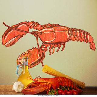Lobster Seafood Wall Decal Wood-Look