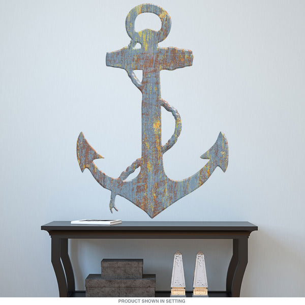 Anchor Wood Look Cut Out Wall Decal