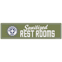 Sanitized Rest Rooms Ultraviolet Wall Decal