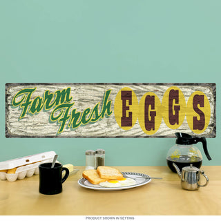 Farm Fresh Eggs Wall Decal Wood-Look