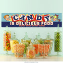 Candy Is Delicious Food Kids Wide Wall Decal